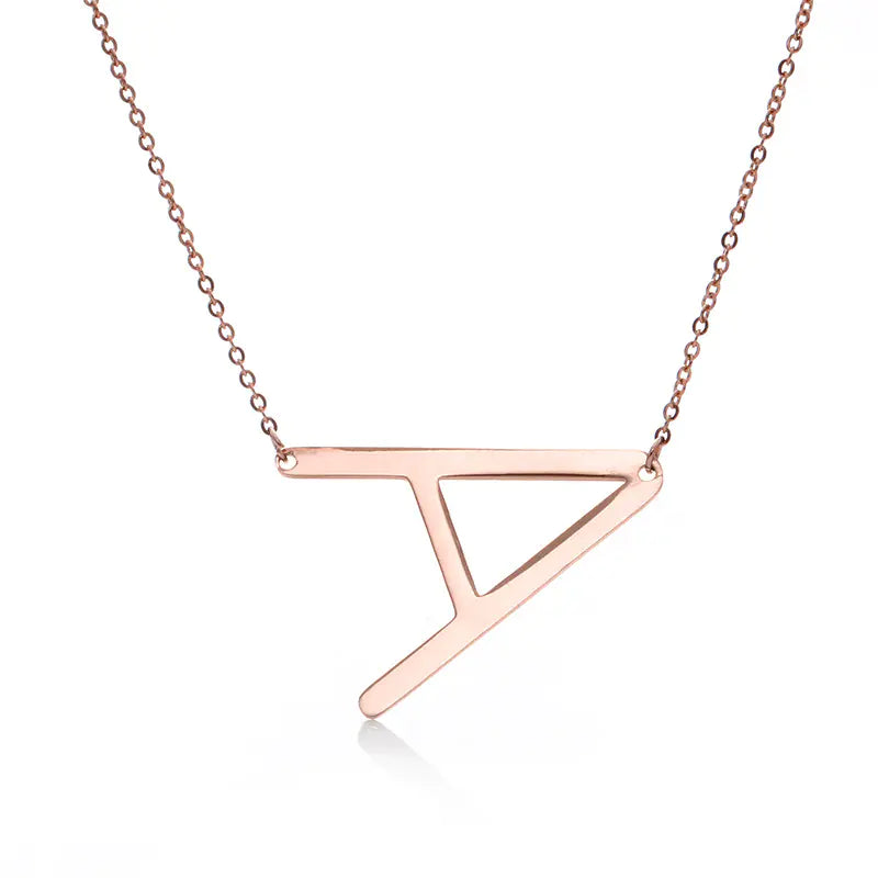 Personalized Alphabet Pendant Necklace - Colorful Initial Jewelry