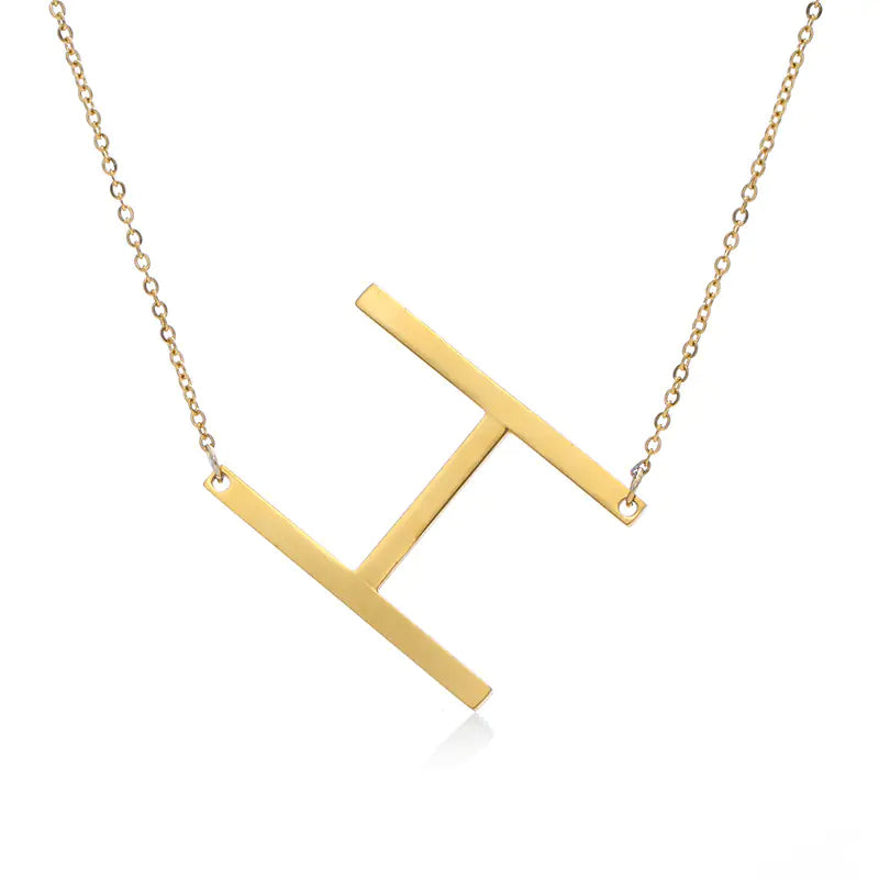 Personalized Alphabet Pendant Necklace - Colorful Initial Jewelry