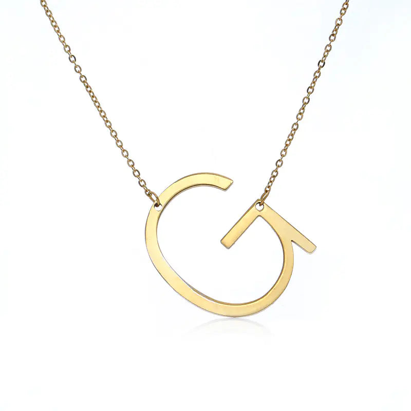 Personalized Alphabet Pendant Necklace - Colorful Initial Jewelry