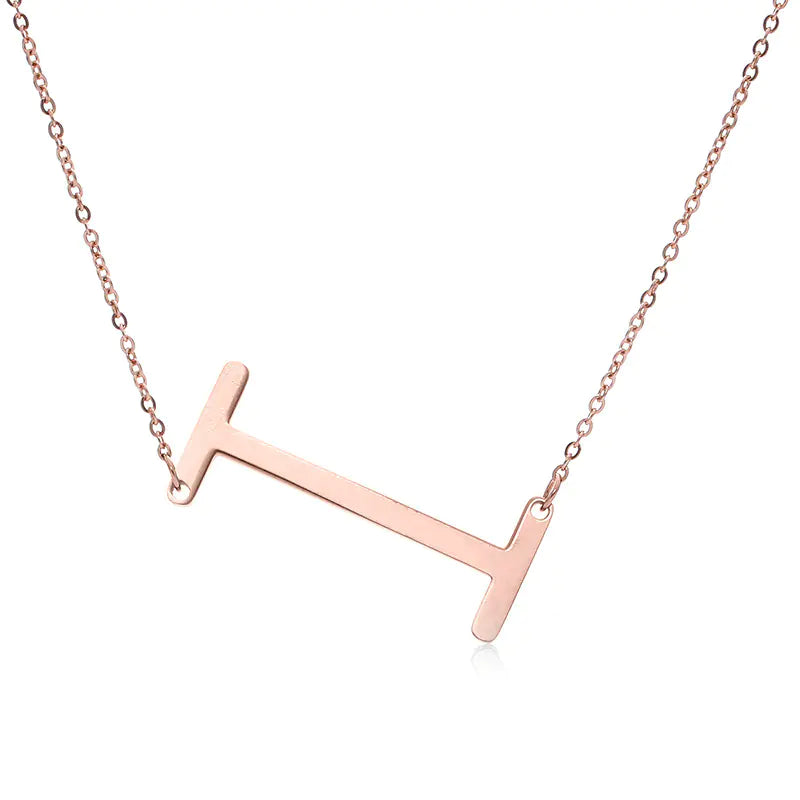Personalized Alphabet Pendant Necklace - Colorful Initial Jewelry