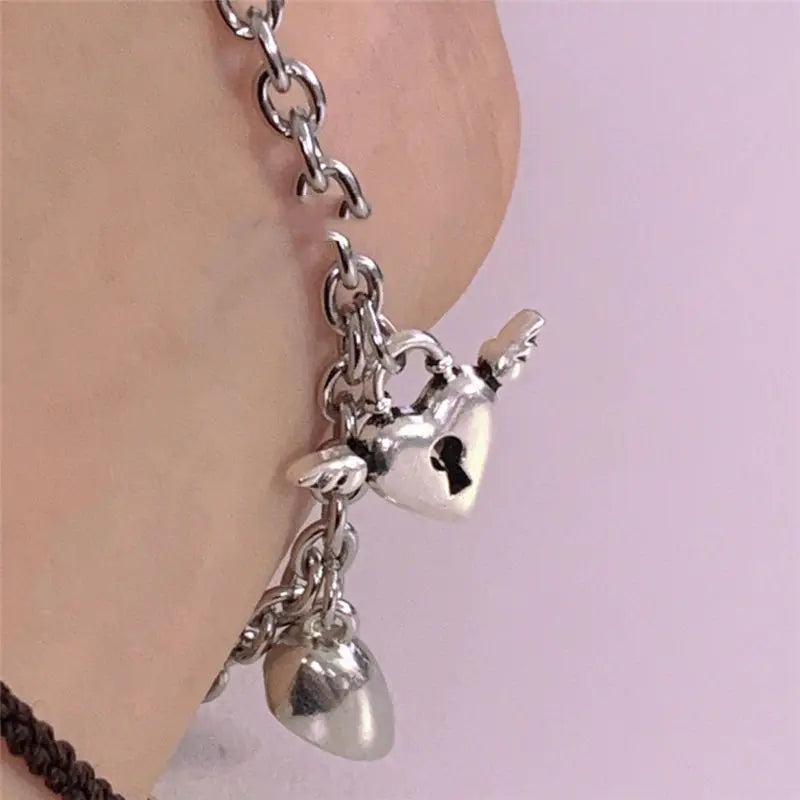 Love Lock Couples Bracelet - Matching His & Hers Jewelry Set