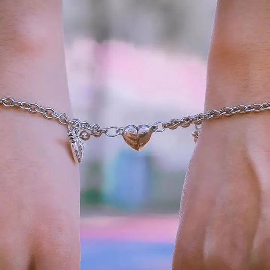 Love Lock Couples Bracelet - Matching His & Hers Jewelry Set