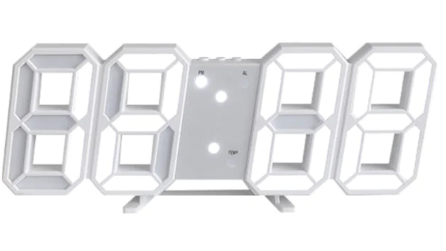 Digital LED Wall Clock with Alarm - Large Display Temperature Clock for Home & Office