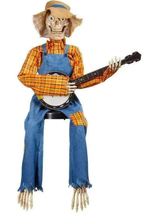 Musical Halloween Skeleton - Banjo Playing Spooky Decoration