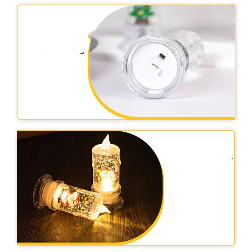 LED Electronic Candle Night Lamp - Flameless Flickering Candle Light for Home Decor & Ambiance
