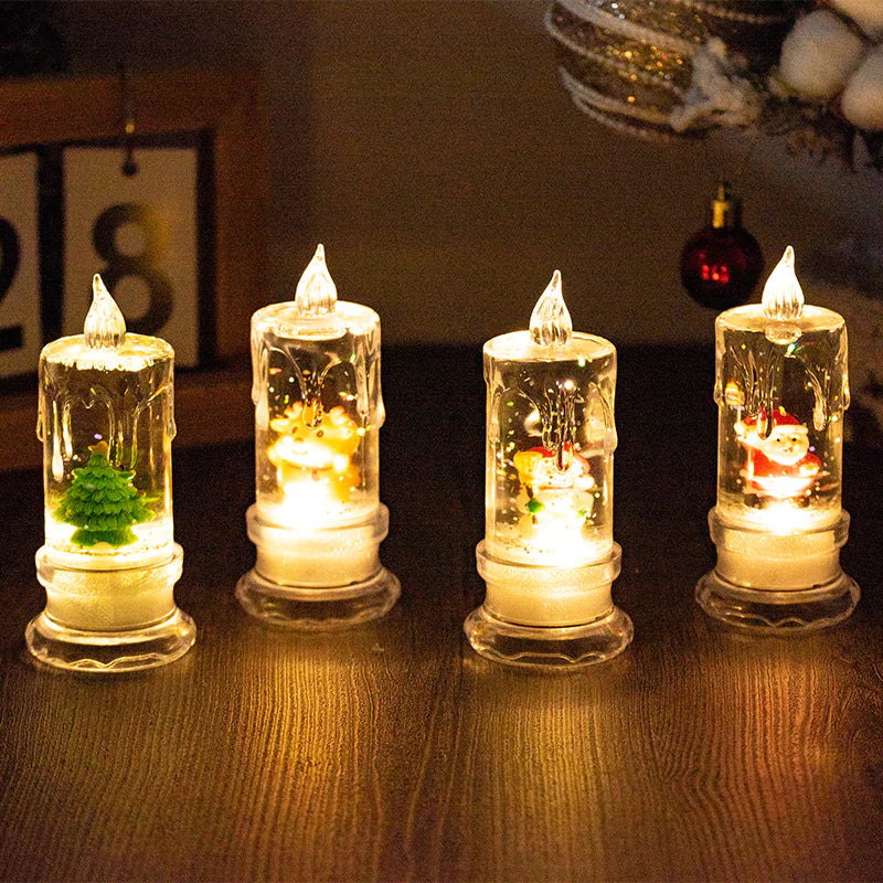 LED Electronic Candle Night Lamp - Flameless Flickering Candle Light for Home Decor & Ambiance
