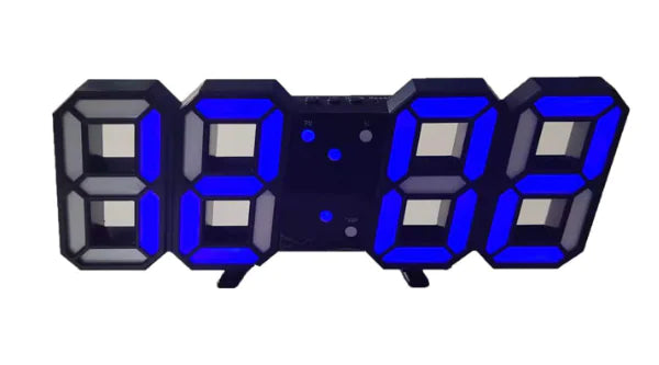 Digital LED Wall Clock with Alarm - Large Display Temperature Clock for Home & Office