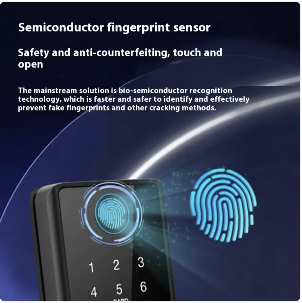 Smart Fingerprint Door Lock - 5-in-1 Keyless Entry with Bluetooth & WiFi Control