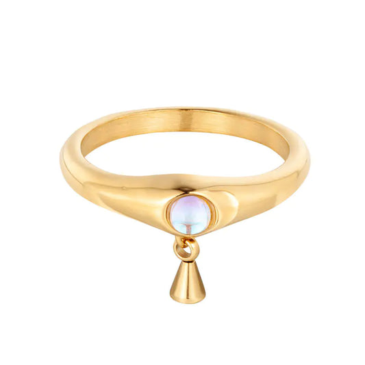 3D Minimalist Pearl Ring - Titanium Steel Elegance