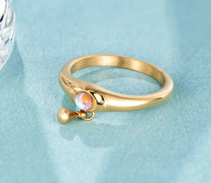 3D Minimalist Pearl Ring - Titanium Steel Elegance