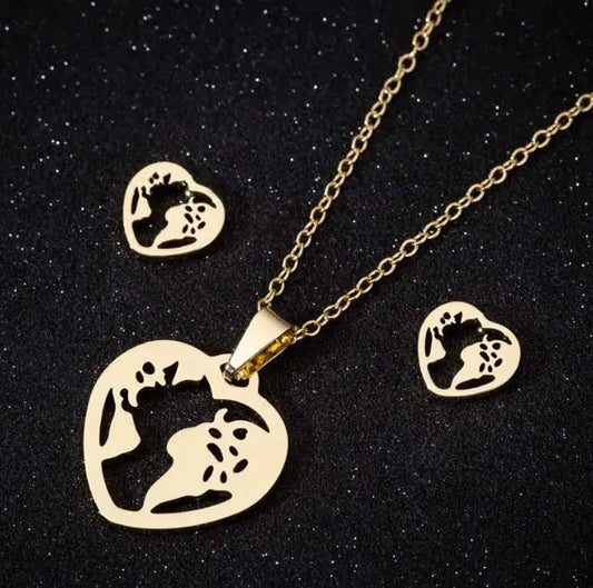 Elegant Heart Pendant Necklace - Stainless Steel Love Jewelry