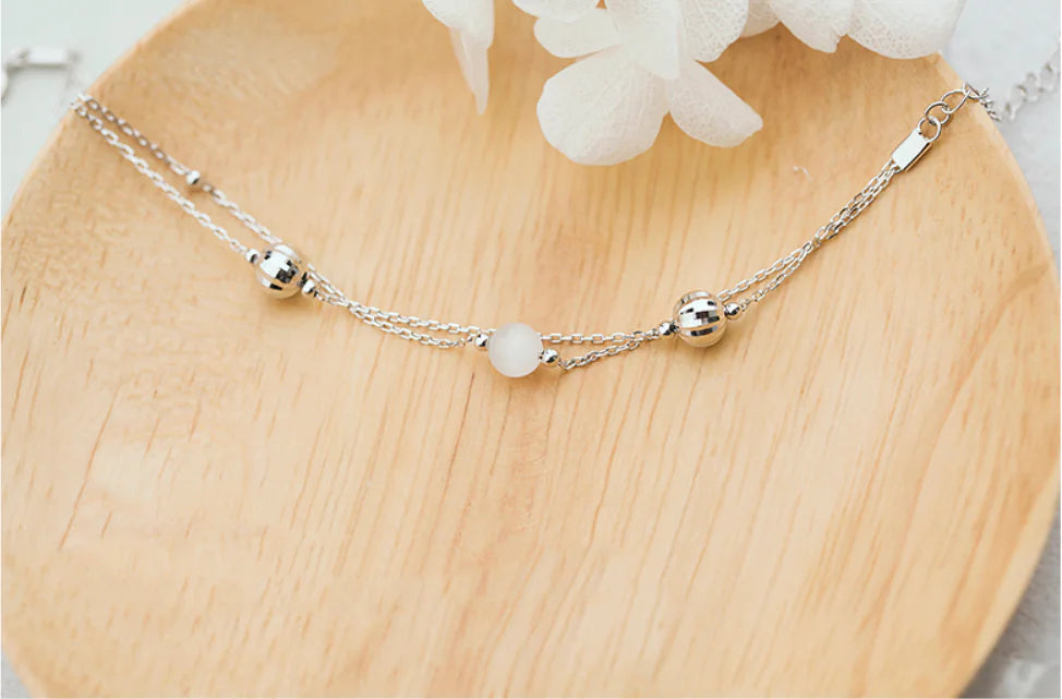 Beaded Cross Chain Jewelry Set - Spiritual Bracelet & Necklace