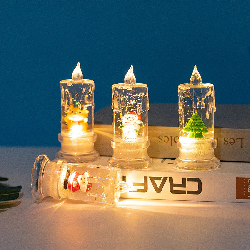 LED Electronic Candle Night Lamp - Flameless Flickering Candle Light for Home Decor & Ambiance