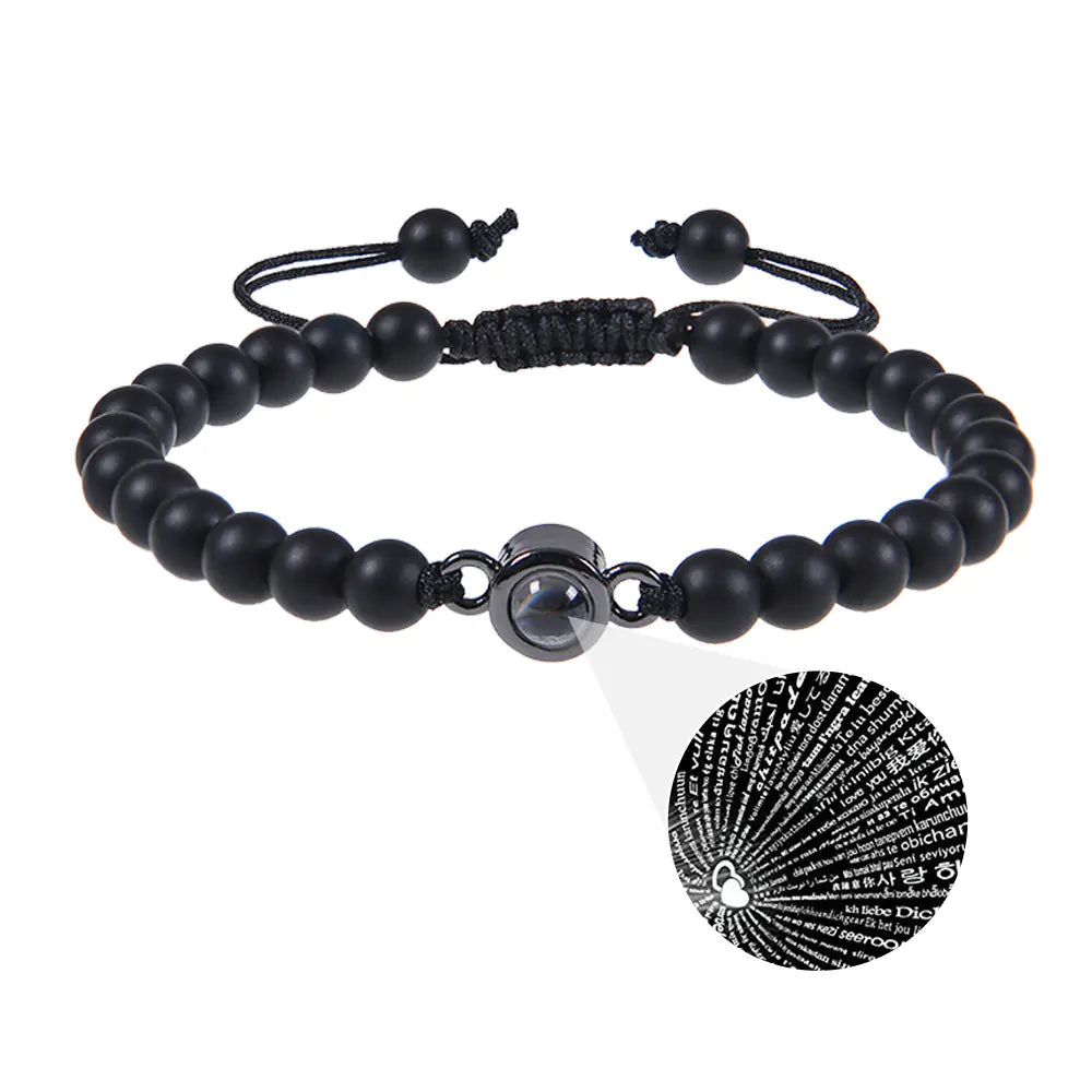 Frosted 100 Languages Projection Bracelet