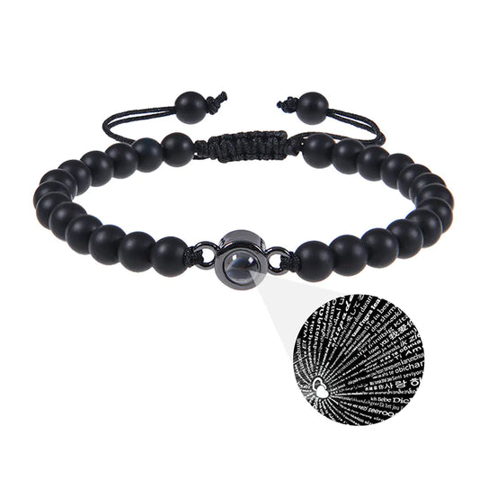 Frosted 100 Languages Projection Bracelet