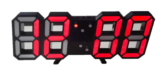Digital LED Wall Clock with Alarm - Large Display Temperature Clock for Home & Office