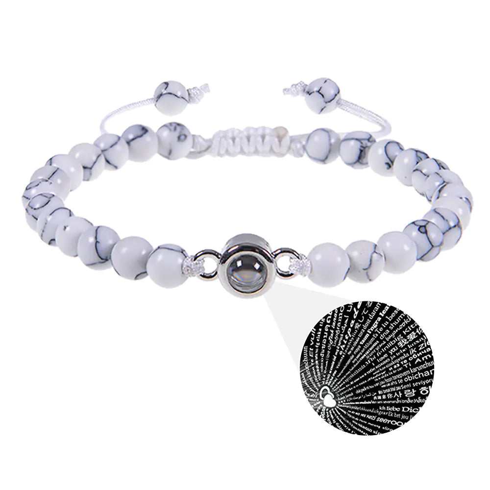 Frosted 100 Languages Projection Bracelet