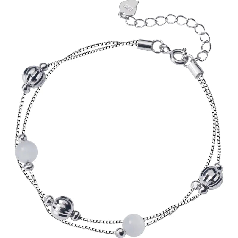 Beaded Cross Chain Jewelry Set - Spiritual Bracelet & Necklace