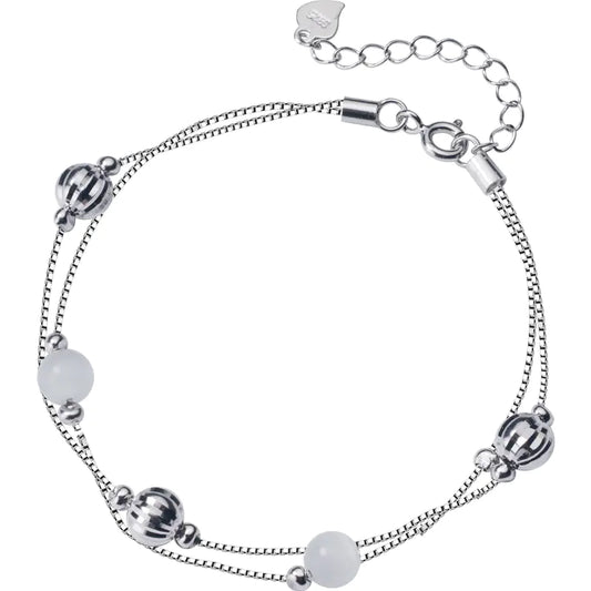 Beaded Cross Chain Jewelry Set - Spiritual Bracelet & Necklace