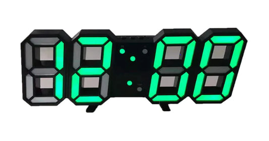 Digital LED Wall Clock with Alarm - Large Display Temperature Clock for Home & Office