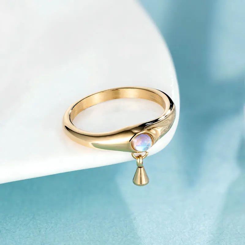 3D Minimalist Pearl Ring - Titanium Steel Elegance